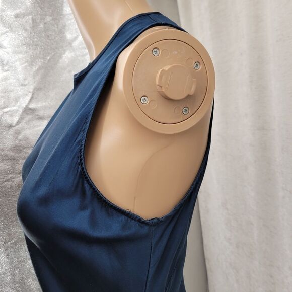 A.L.C. Blue Stretch Silk Evening Slip Maxi Dress Women's Size 2 *SEE WEAR NOTES* - Picture 8 of 15